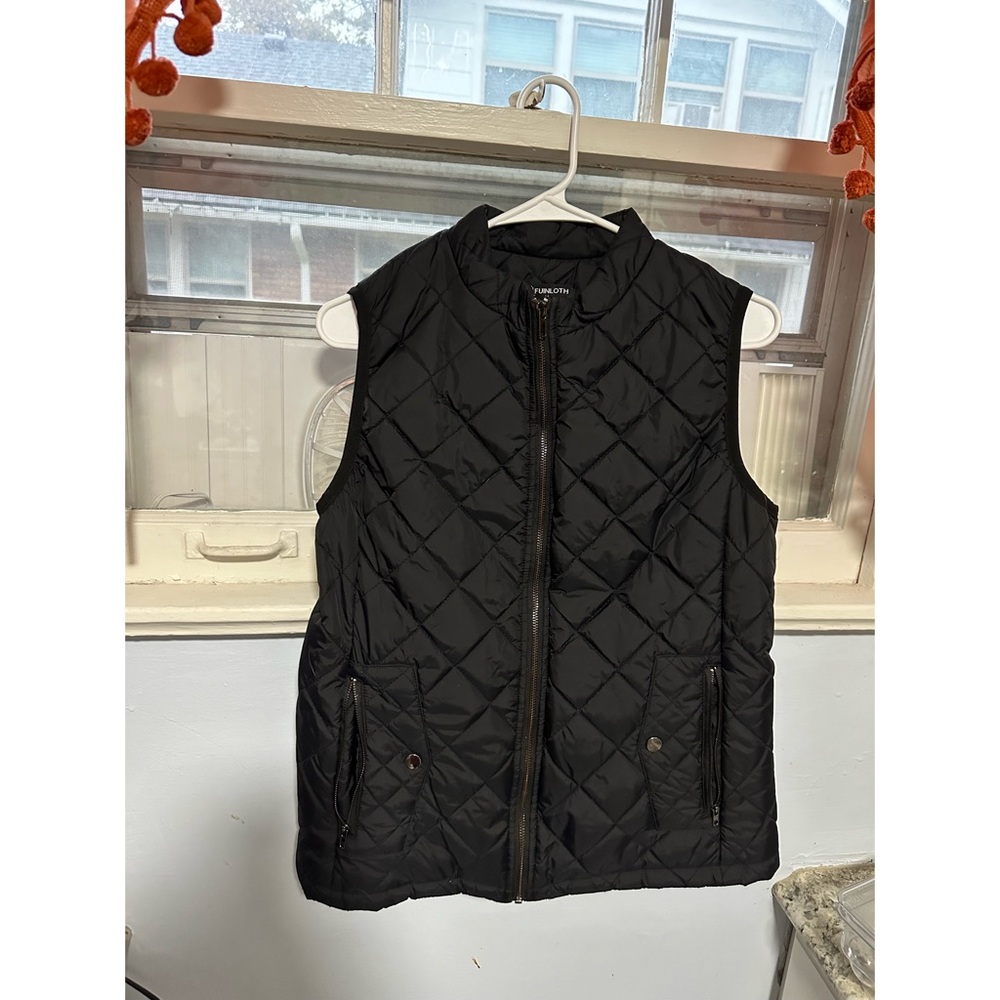 Black Quilted Vest